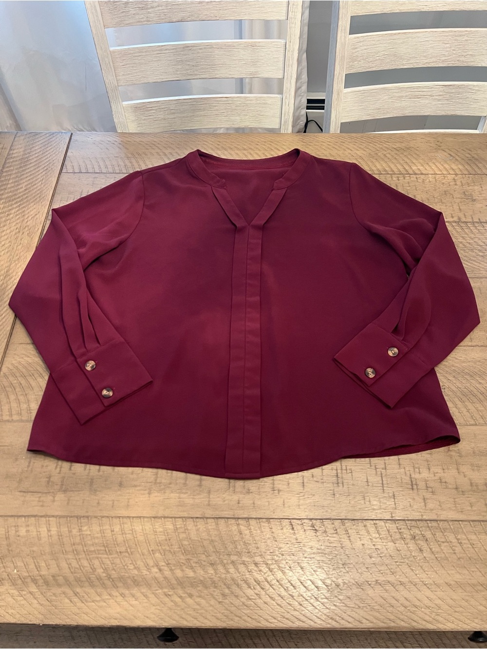 SHEIN Women's Blouse in Burgundy
